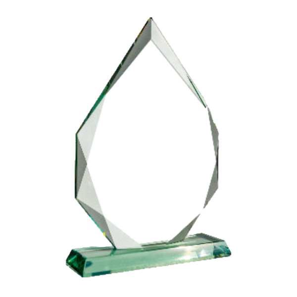 Szklana statuetka diament